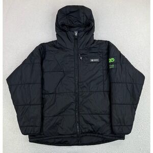 Xbox Jacket Mens XL Black Hooded Puffer Full Zip Team Xbox 20 Years Logo Warm